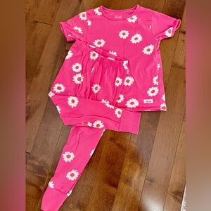 Souris-Mini Pink Daisy Pajama Set